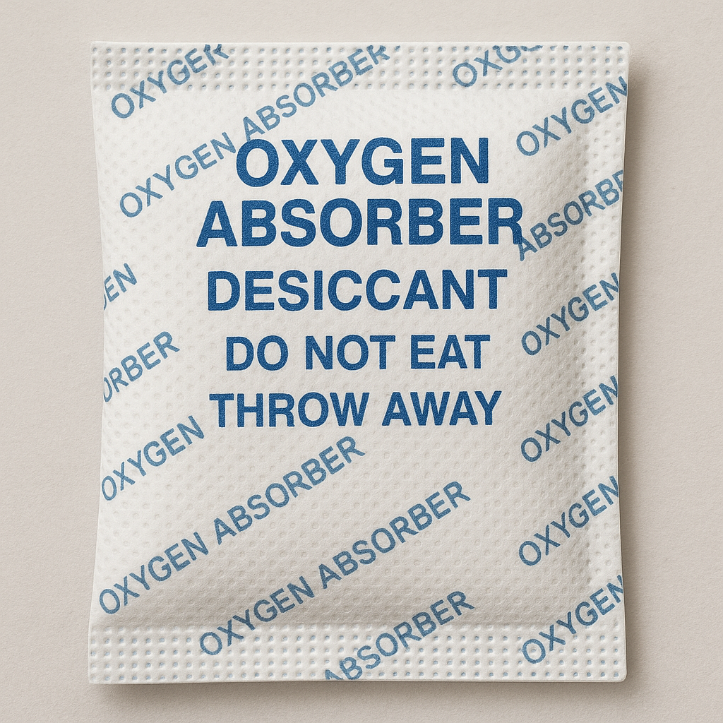 Oxygen absorber pouch for food preservation