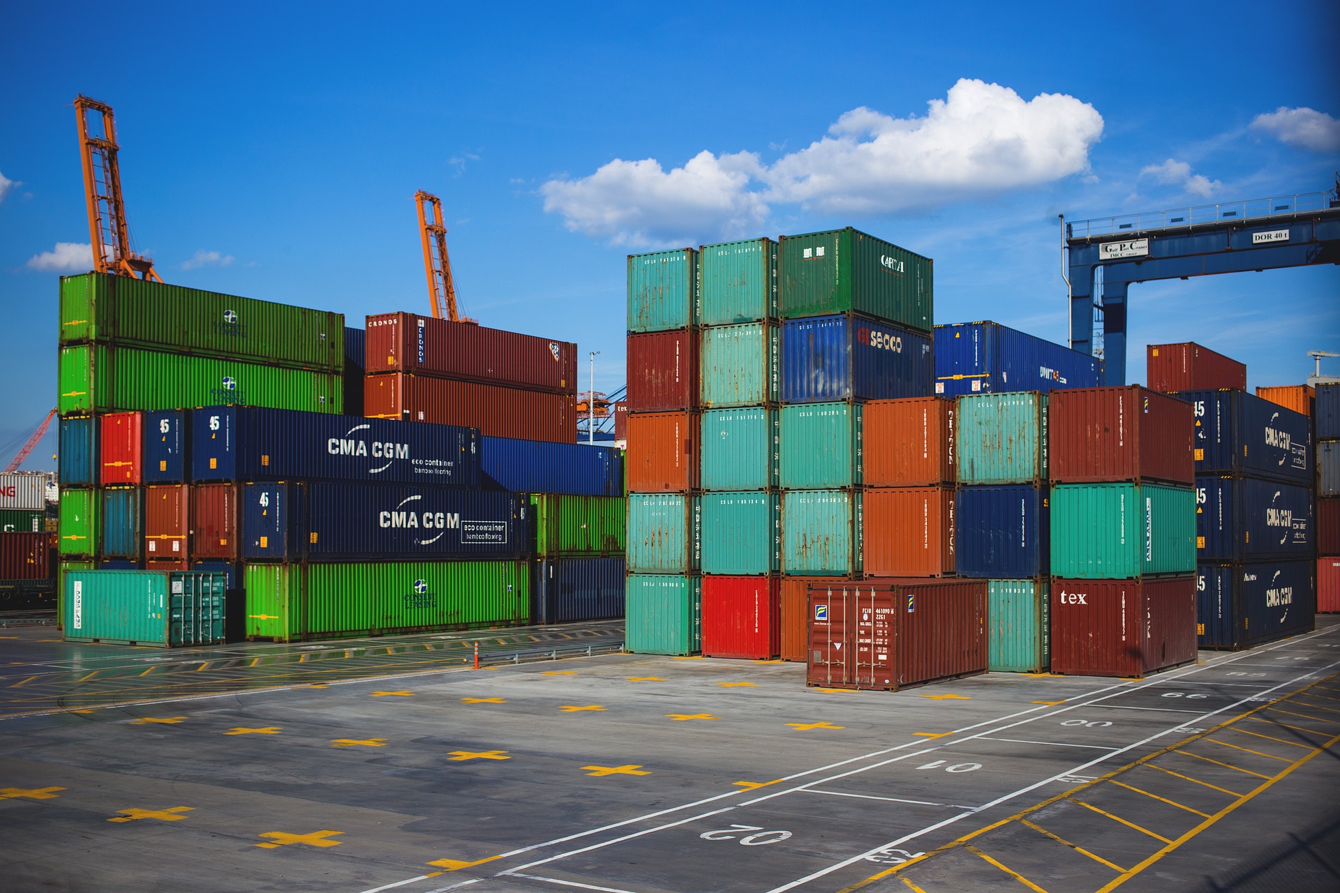 Industrial port facility showcasing our global reach
